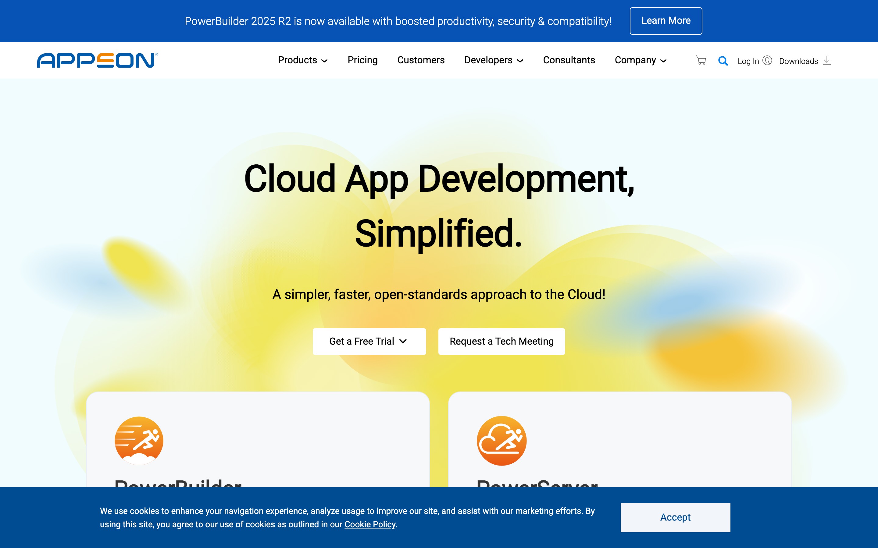Appeon product pages built with DXPR Builder
