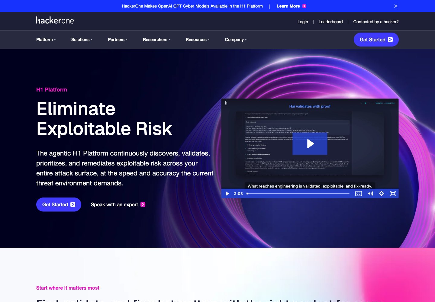 HackerOne: p&aacute;gina web de plataforma