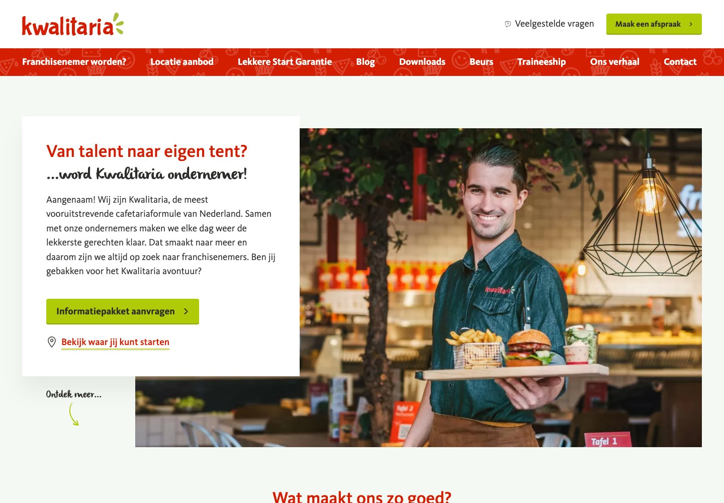 Kwalitaria: pagina web del franchising