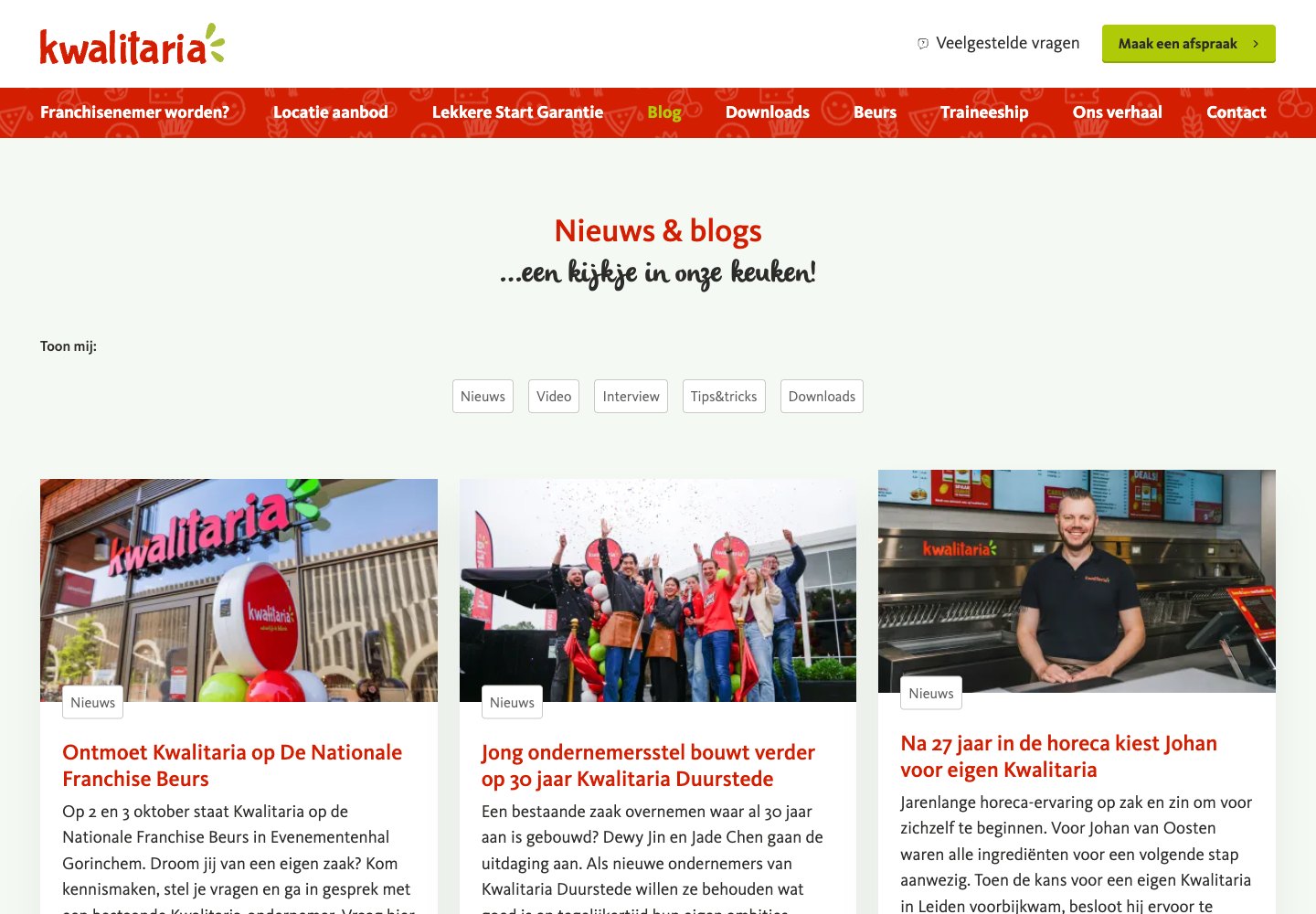 Kwalitaria: pagina web delle storie dei proprietari