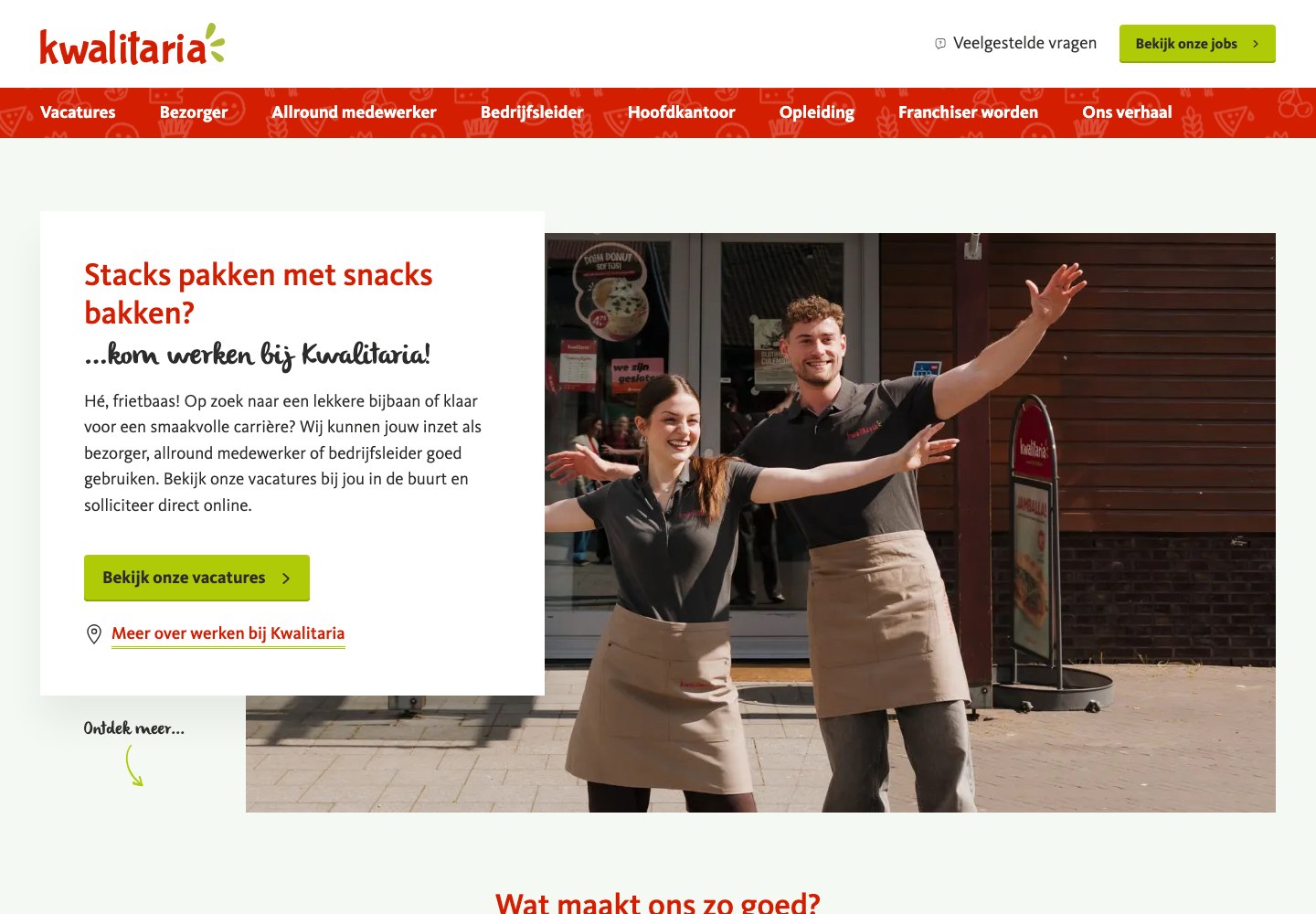 Kwalitaria: pagina web delle carriere