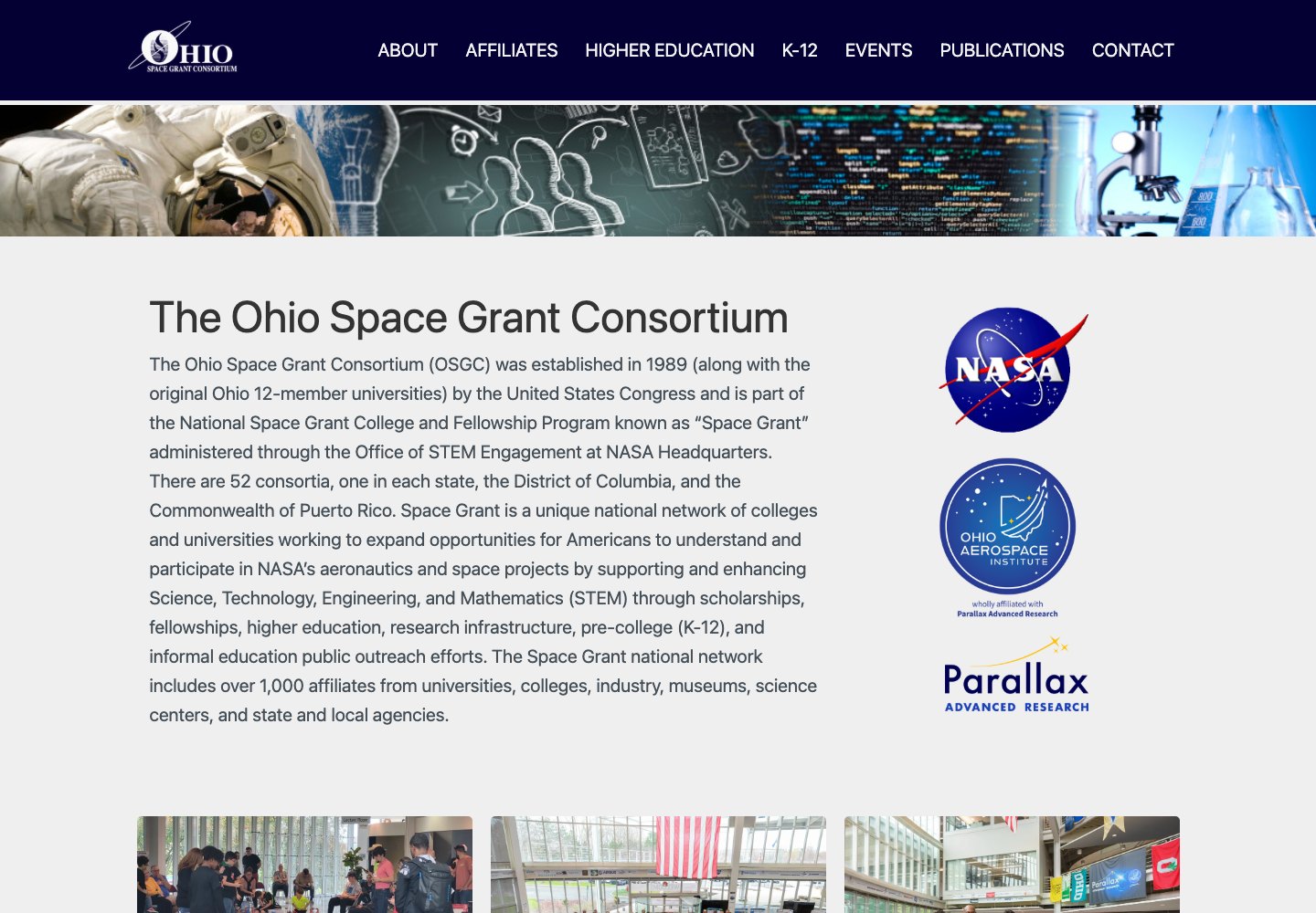 Parallax Advanced Research: space programs webpage