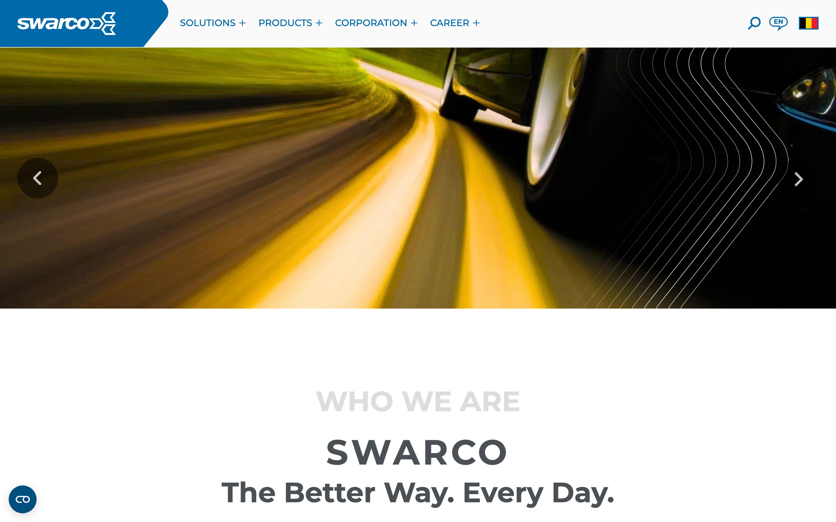 SWARCO corporate website and brand identity