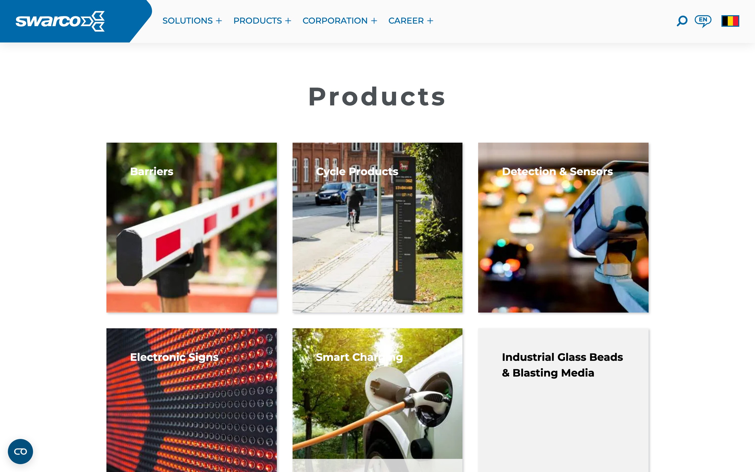 SWARCO product pages and traffic solutions