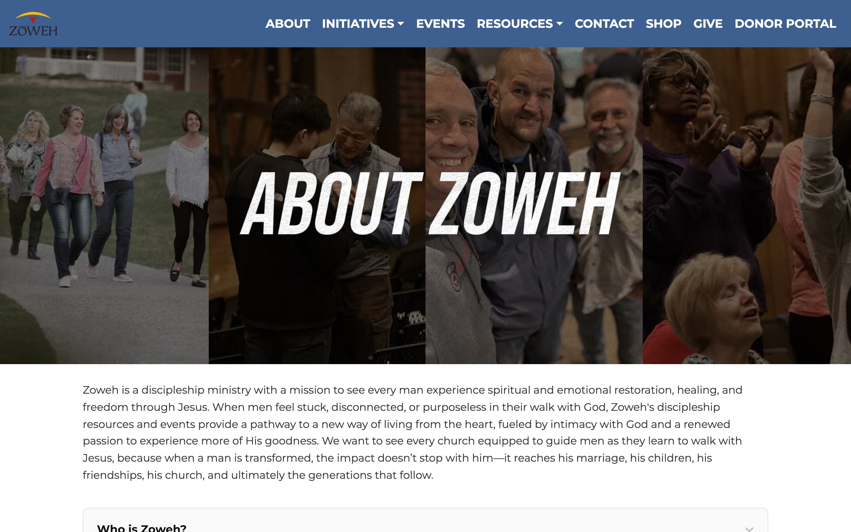 Zoweh: pagine di ritiri ed eventi
