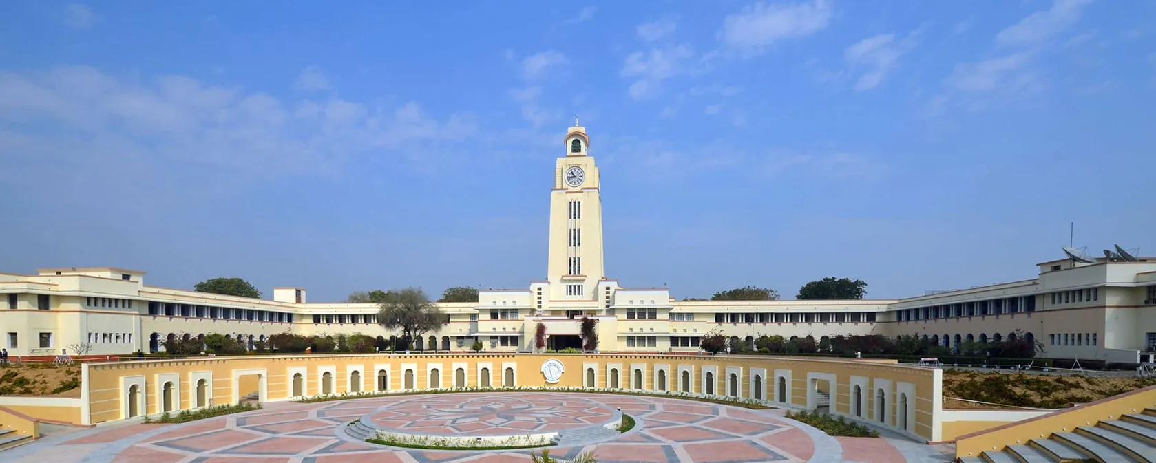 BITS Pilani campus courtyard and clock tower