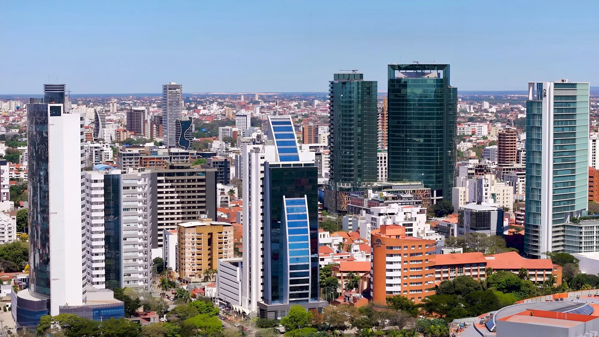 Santa Cruz de la Sierra, Bolivia skyline, home of the FONPLATA development bank